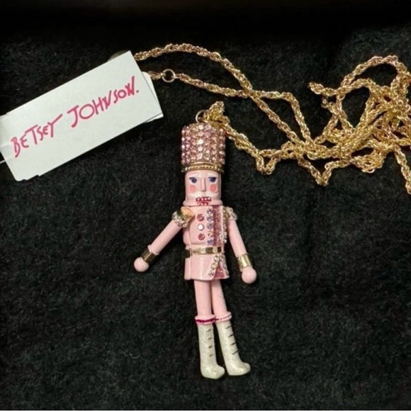 Betsey Johnson Jewelry - NEW Betsey Johnson Pink Nutcracker Pendant Necklace Christmas Holiday Ballet